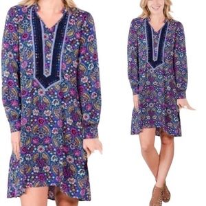 Matilda Jane Thoughts & Dreams Blue Floral Dress With Pockets Size Medium